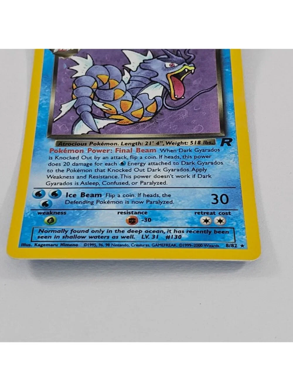 Pokémon TCG Dark Gyarados Team Rocket 8/82 Holo Unlimited Holo Rare